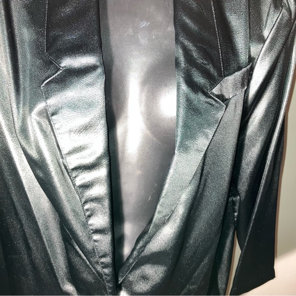 Turn On vintage back shiny sateen blazer size large - Picture 7 of 11